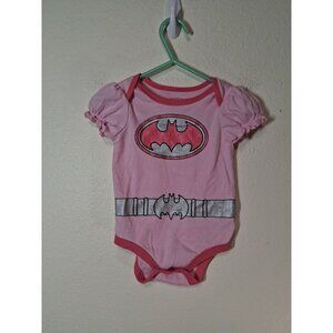 Batman Batgirl Bodysuit Pink DC Comics Baby Girls Size 3-6 Months